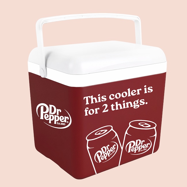 Drinking Dr Pepper Cooler
